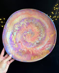 Organic Ceramic Decorative Bowl with Pastel Swirl Pattern