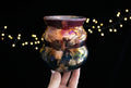 Sculptural Ceramic Vase with Curved Sides and Copper-Toned Finish