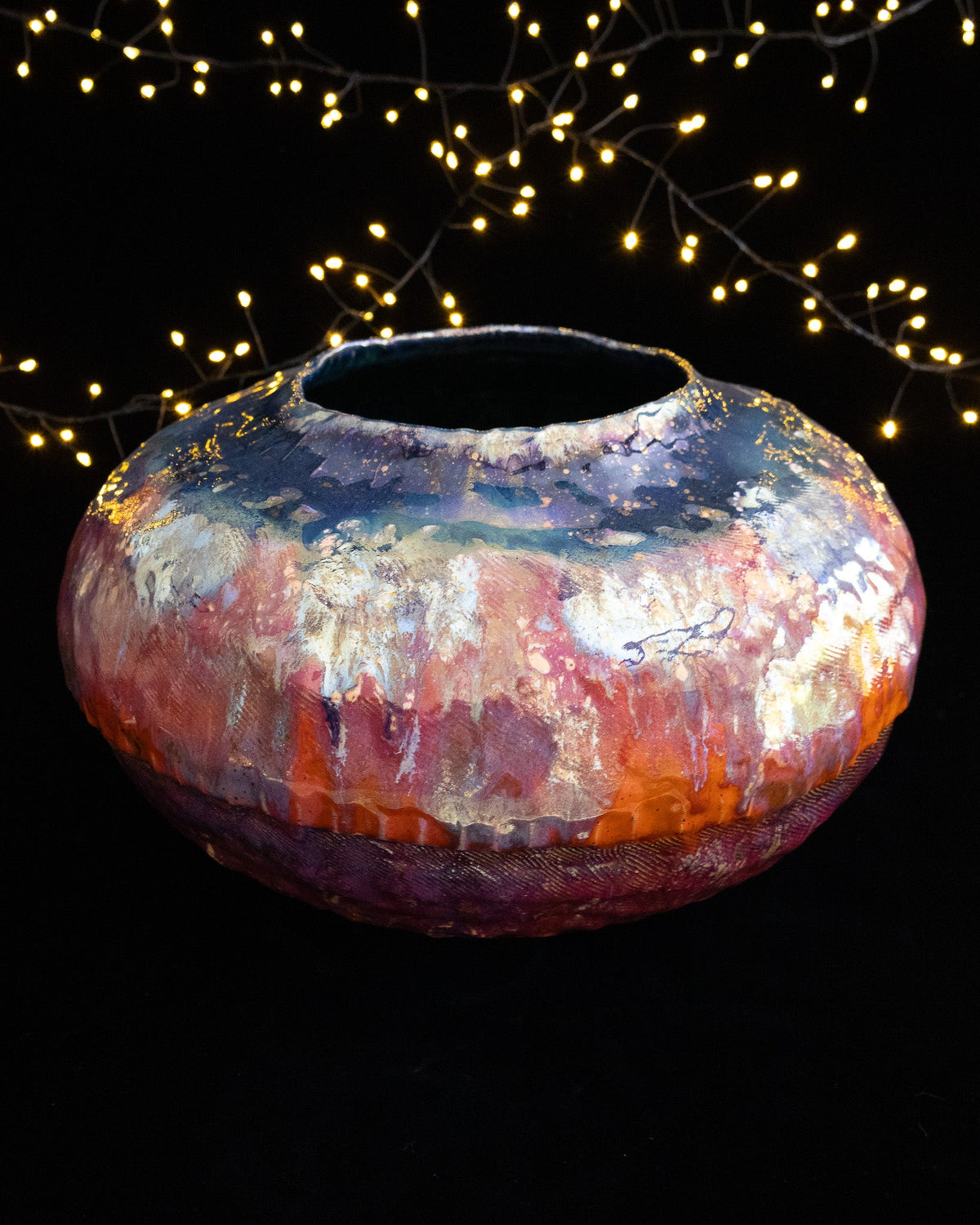 Modern Ceramic Decorative Pot with Wide Rounded Body
