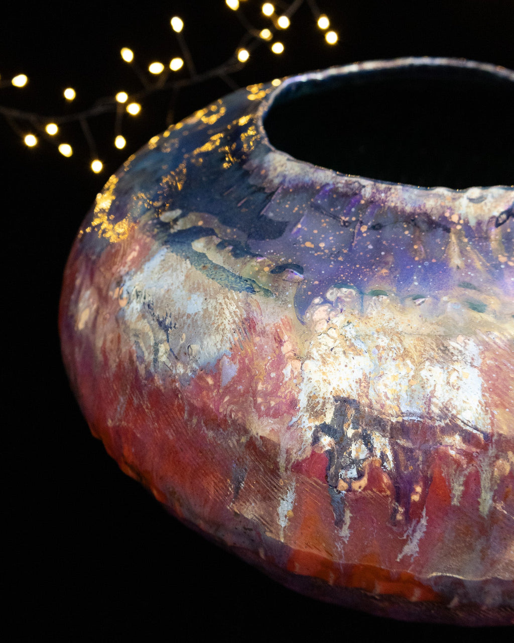 Modern Ceramic Decorative Pot with Wide Rounded Body