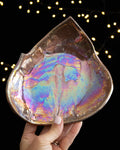 Botanical Ceramic Trinket Dish with Leaf Shape and Veined Texture