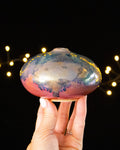 Organic Ceramic Bud Vase with Rounded Body and Small Opening