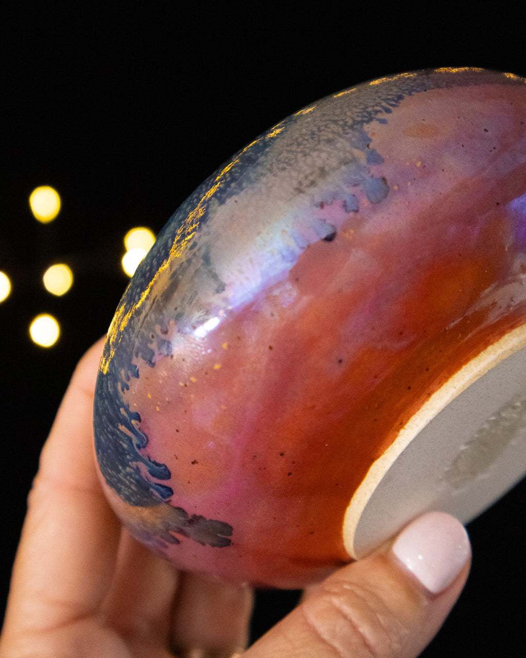 Organic Ceramic Bud Vase with Rounded Body and Small Opening