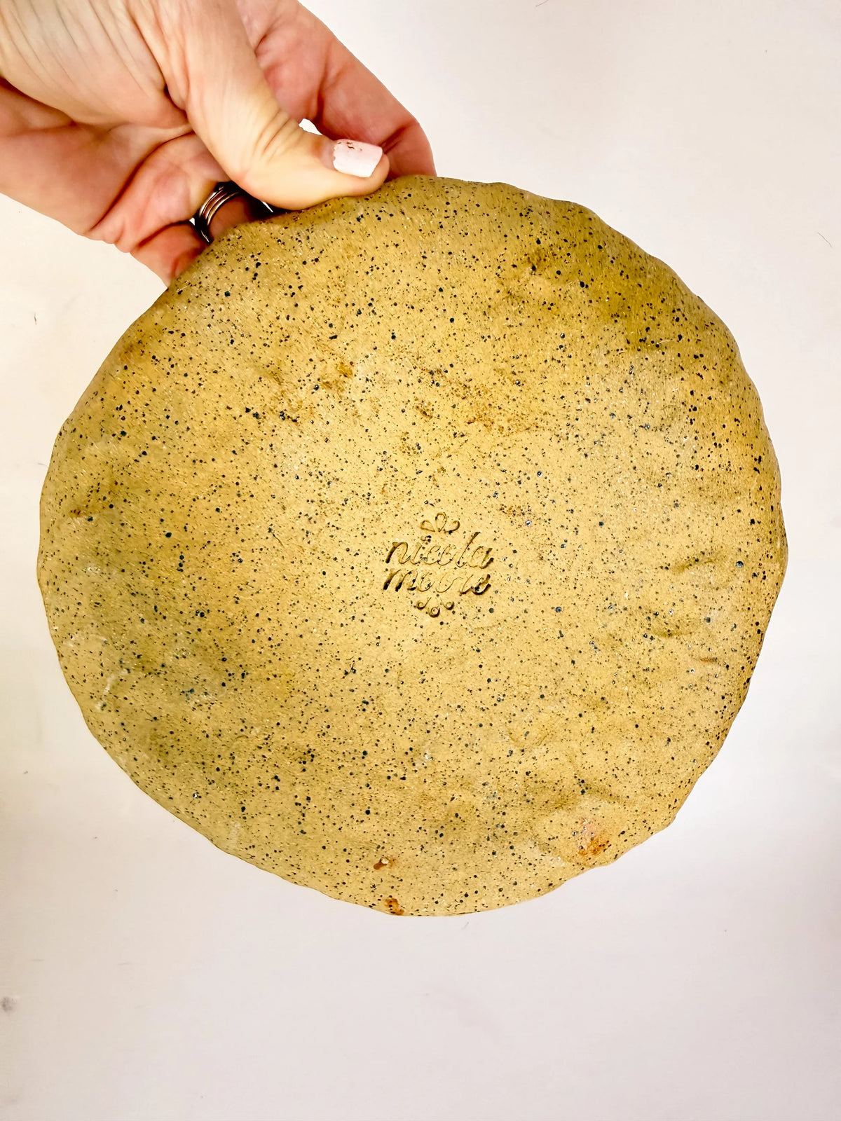 Organic Ceramic Plate Set with Irregular Edges and Pastel Colors